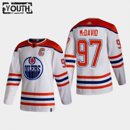 Camisola Edmonton Oilers Connor McDavid 97 2020-21 Reverse Retro Authentic - Criança